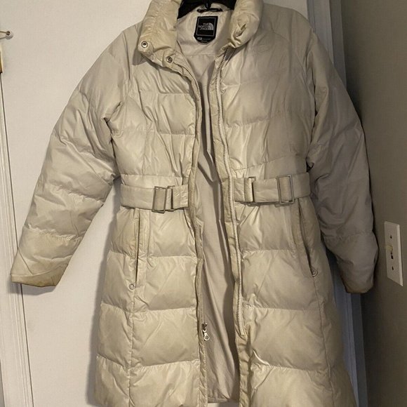 North Face White down parka coat, size PS - Picture 7 of 8